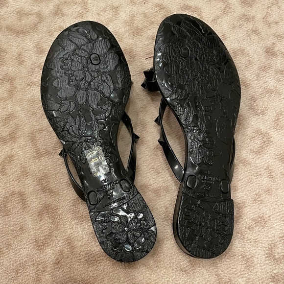 Rare all black Valentino Rock Stud sandals! Black Rock Studs! - Picture 4 of 8
